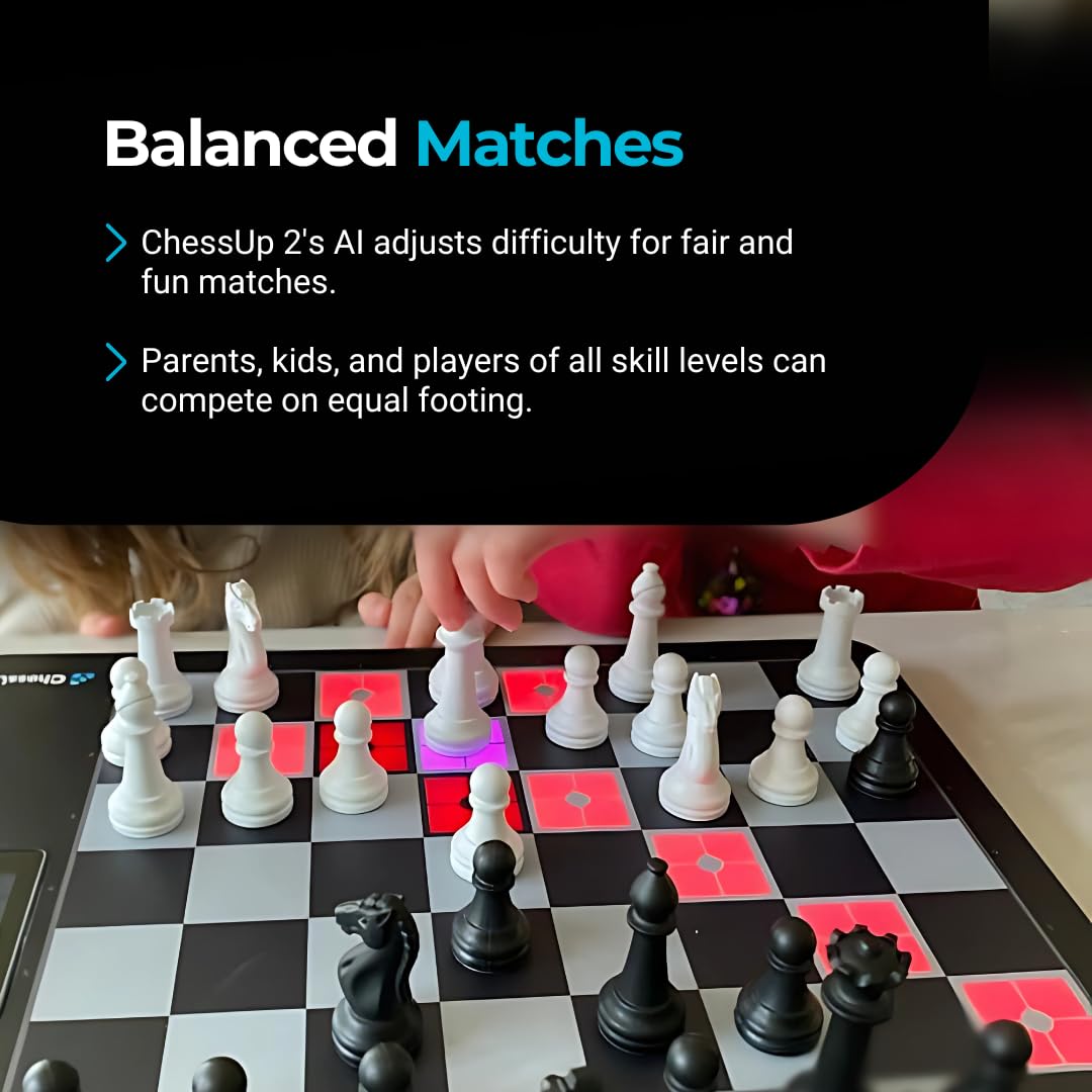 ChessUp 2 Smart Electronic Chess Board – WiFi, AI & Light-Up Pieces