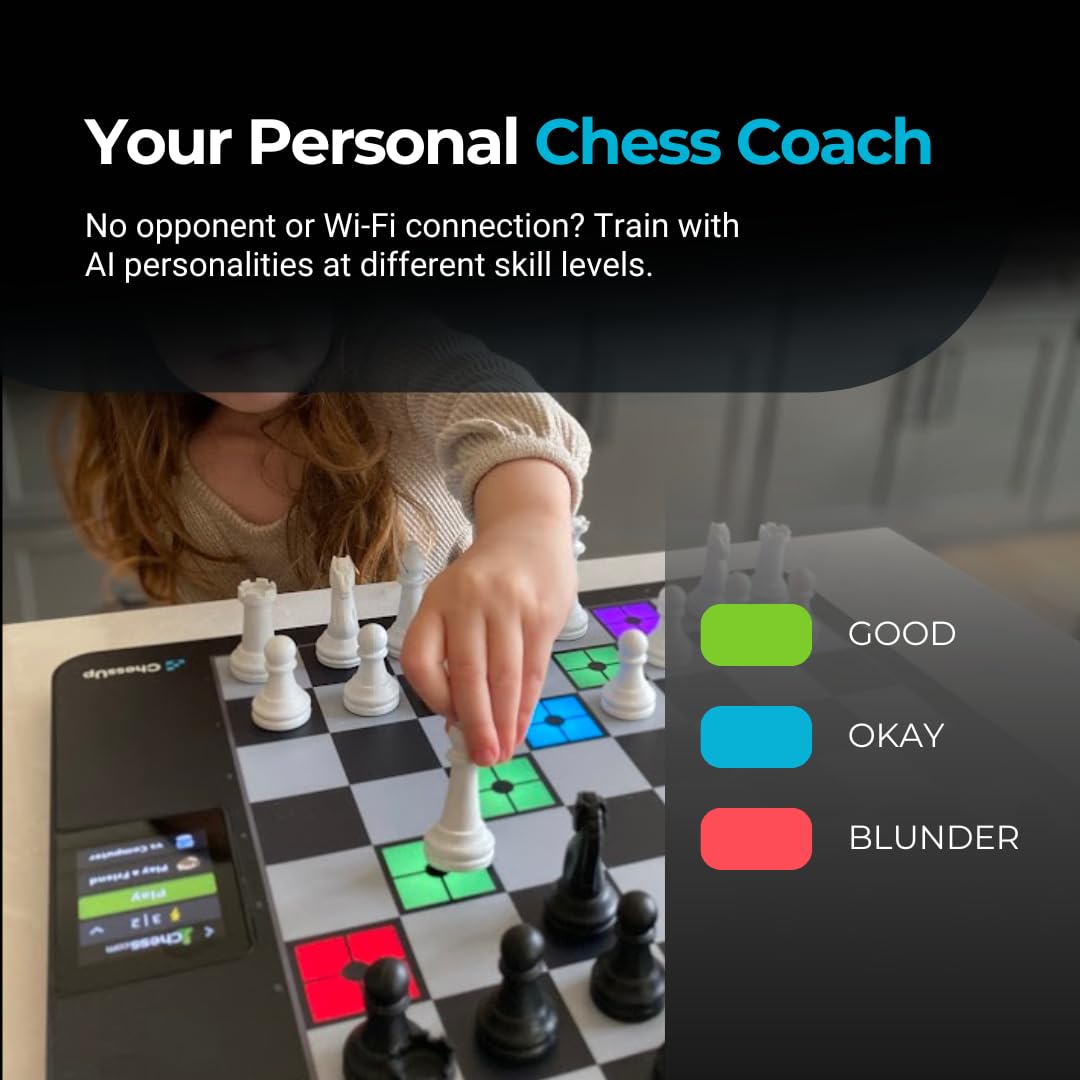ChessUp 2 Smart Electronic Chess Board – WiFi, AI & Light-Up Pieces