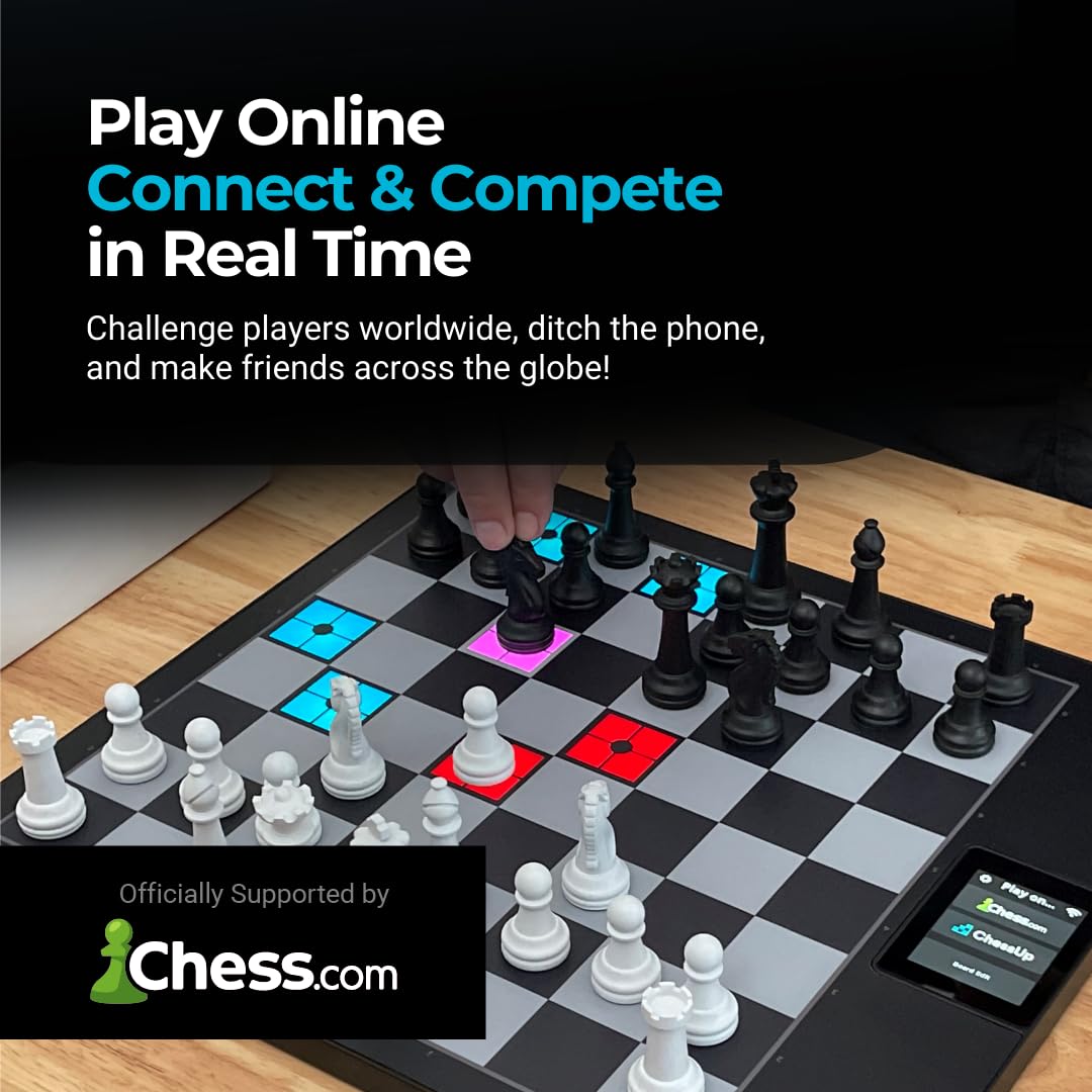 ChessUp 2 Smart Electronic Chess Board – WiFi, AI & Light-Up Pieces