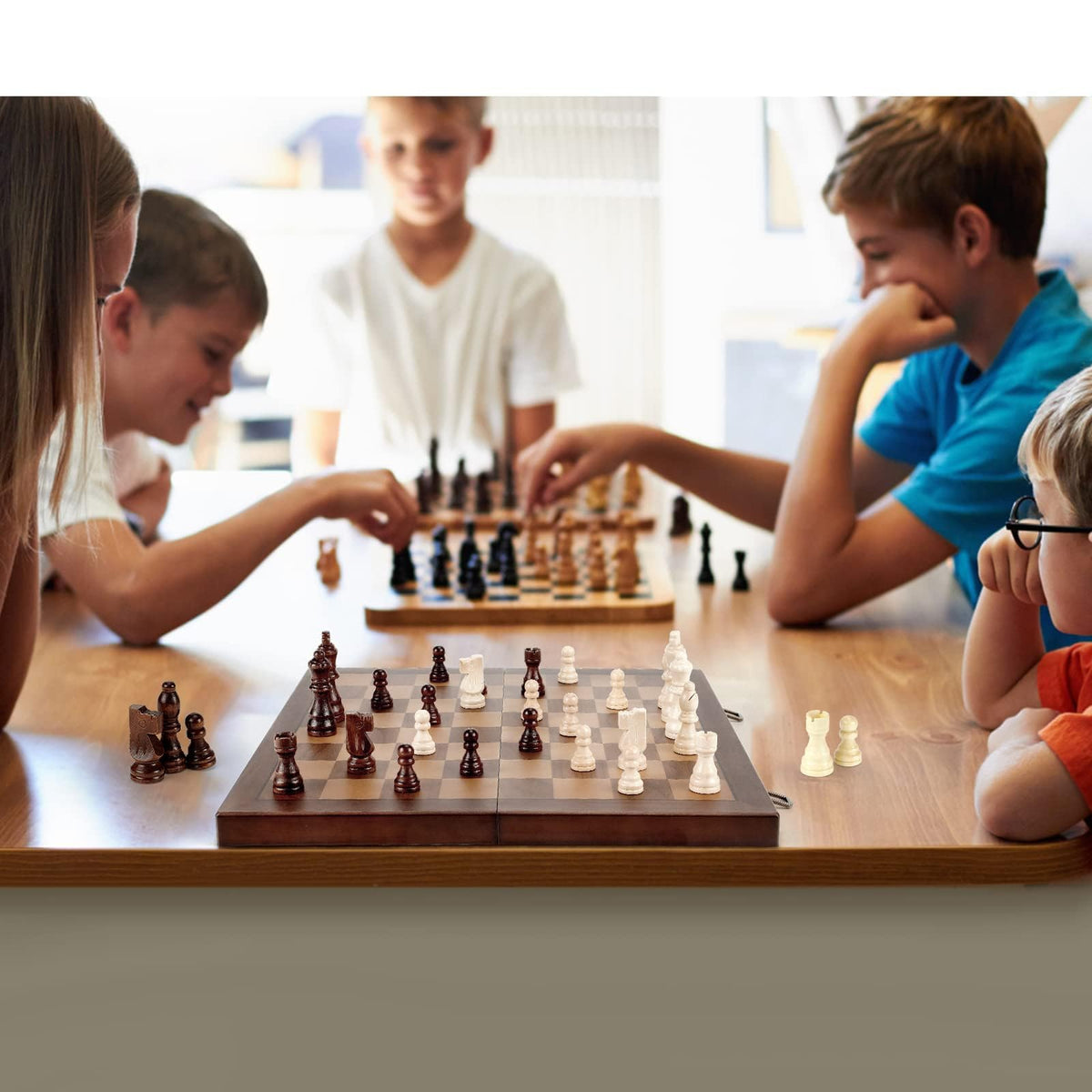 Magnetic Folding Chess Set – 15" Wooden Board, Tournament Ready