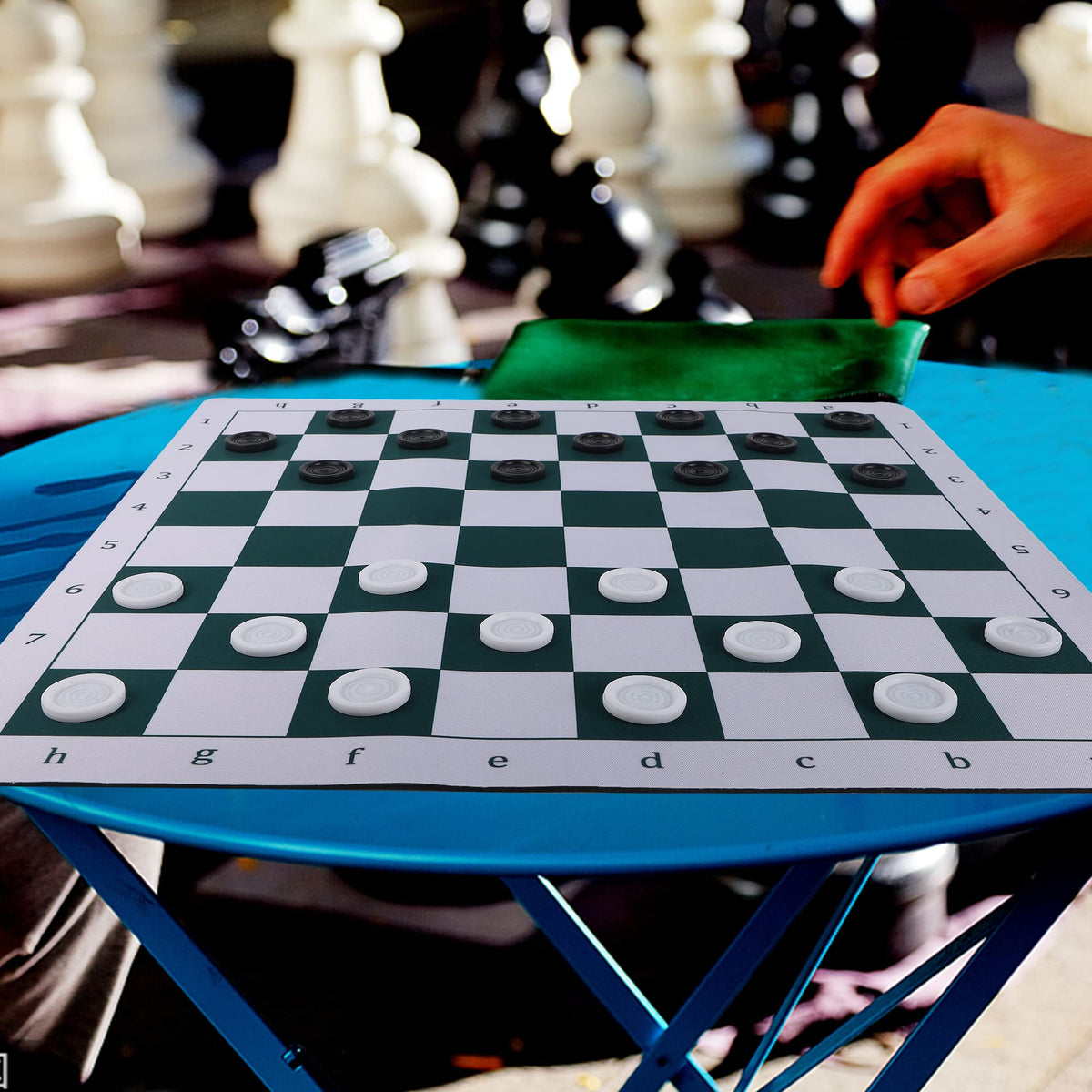 2-in-1 Chess & Checkers Set – 20" Portable Folding Board